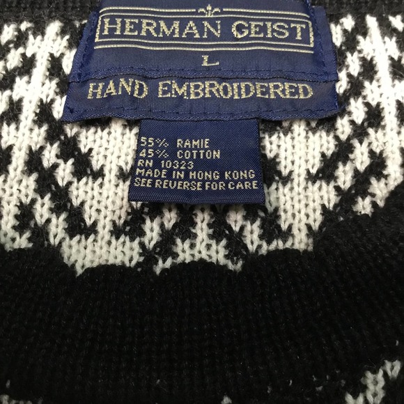 Vintage Hand Embroidered Sweater Geist - Picture 9 of 9